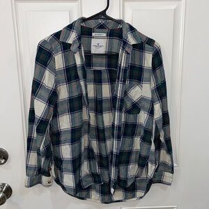 American eagle boyfriend fit plaid flannel size XS